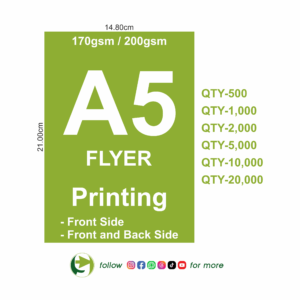 A5 Flyers (14.8 x 21cm)