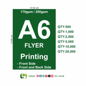 A6 Flyers (14.80 x 10.50cm)