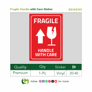 Fragile – Handle With Care Vinyl Sticker
